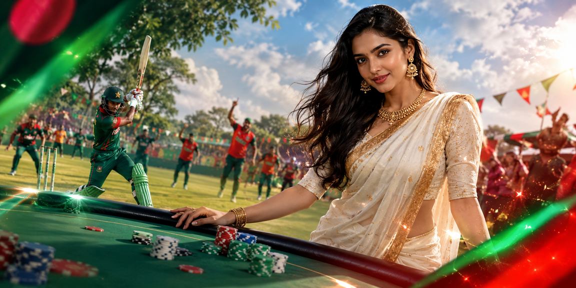 বগুড়ায় ক্রিকেট বেটিং উপভোগ করছেন একজন খেলোয়াড়
